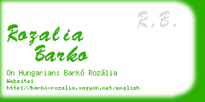 rozalia barko business card